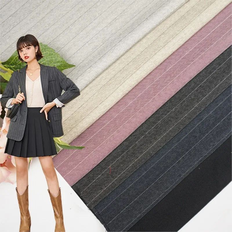 Весенне-осенняя полосатая ткань Tr полиэстер мужская хлопковая эластичная