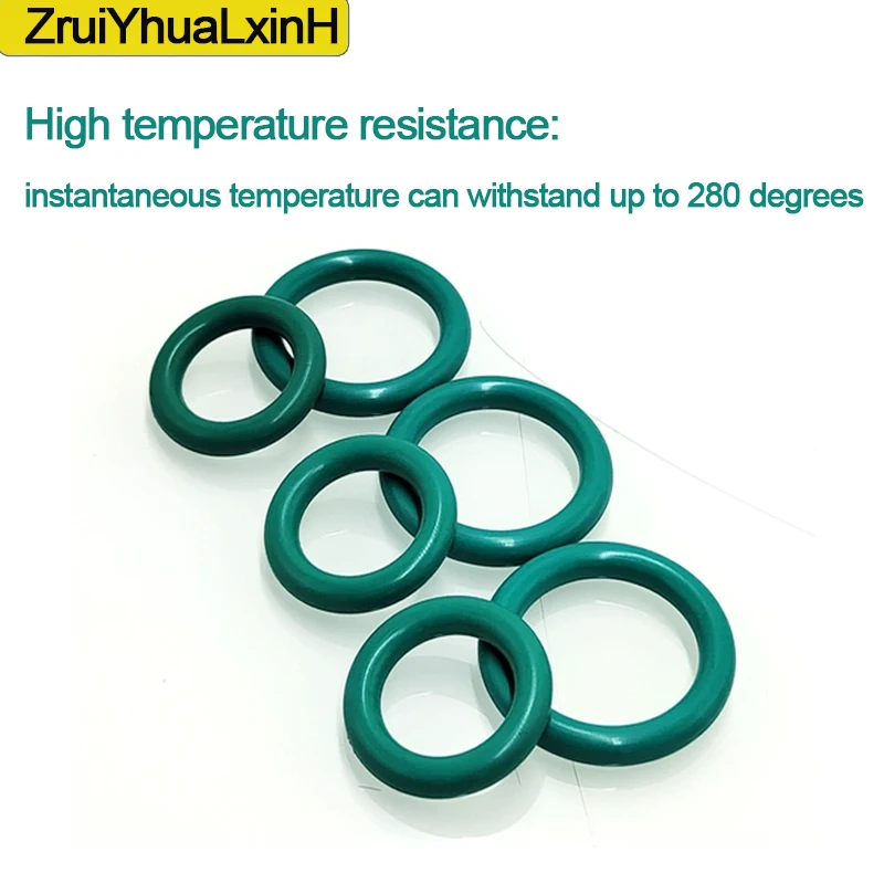 Уплотнительное кольцо из зеленой фтористой резины FKM OD6-300 мм CS2 4 мм.