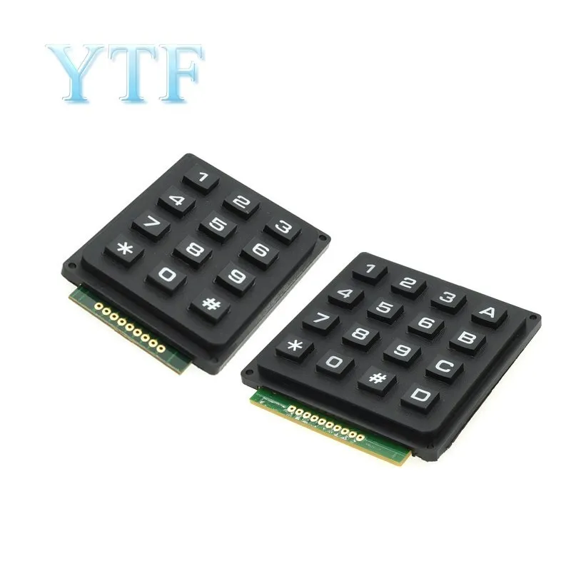 4X3 12key  4X4  Matrix Keyboard Keypad Module Use Key PIC AVR Stamp Sml 4*4 3*4 Plastic Keys Switch for Arduino Controller