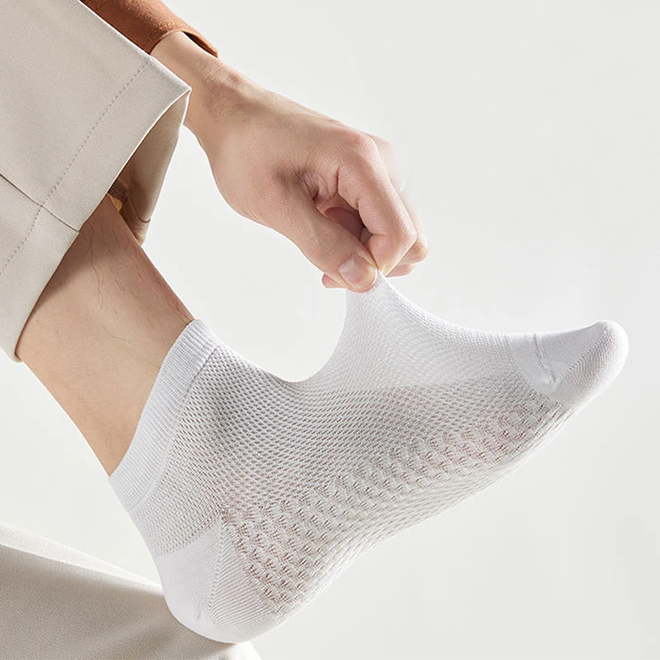 

Носки мужские Нескользящие, тонкие, черные, белые, летние спортивные тапочки, 5 пар