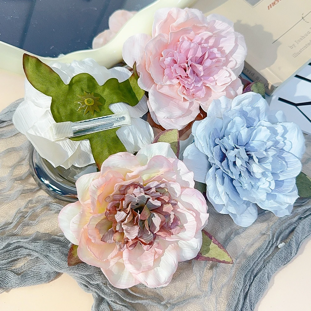 Винтажный зажим с Пионом Утконос креативные фотозажимы богемные искусственные