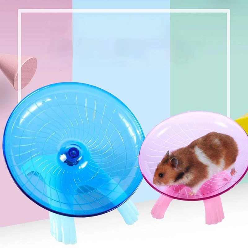 

1PC Pet Hamster Flying Saucer Exercise Squirrel Wheel Hamster Mouse Running Disc Small Animal Hamster Accessories