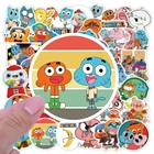 50 шт. удивительные наклейки с надписью World of Gumball, чемодан, гитара из ПВХ, водонепроницаемый детский игрушечный подарок