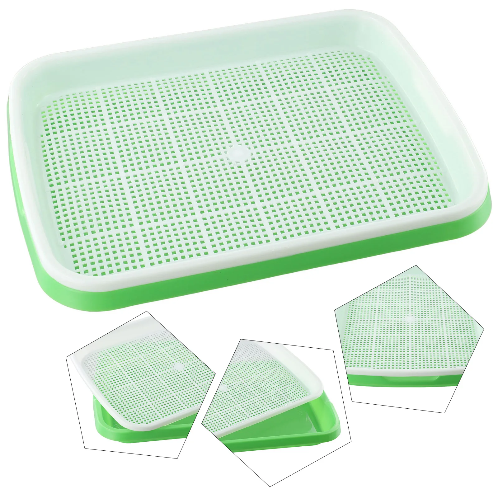

Tray Nursery Pots Soybean Sprout Sprouter Tool Vegetables Buckwheat Double Layer Garden Germination Greenhouse