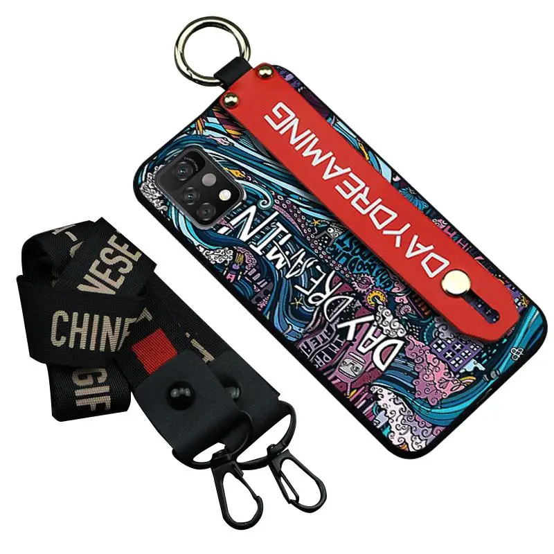 new waterproof phone case for umidigi a11 pro max graffiti wrist strap soft case dirt resistant free global shipping
