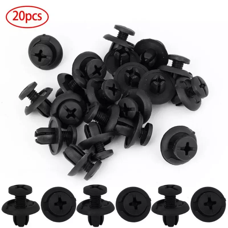 

20/40/60pcs 8mm Auto Fasteners Rivets Clips Vehicle Car Bumper Door Panel Fender Liner Clips Retainer Fasteners Car Accessories