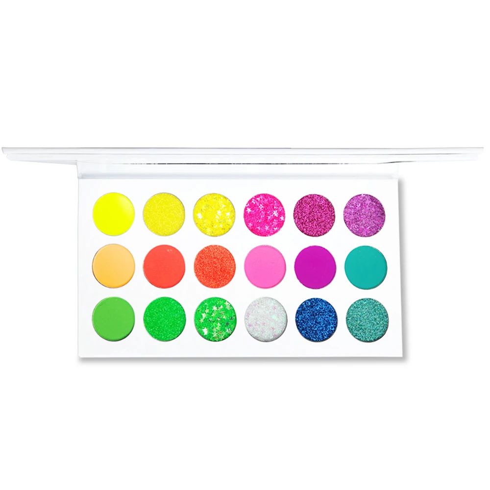 18 Colors Eyeshadow Palette Lasting Waterproof Pigmented Glitter Matte Powder for Eye Beauty Makeup Private Label Custom Bulk