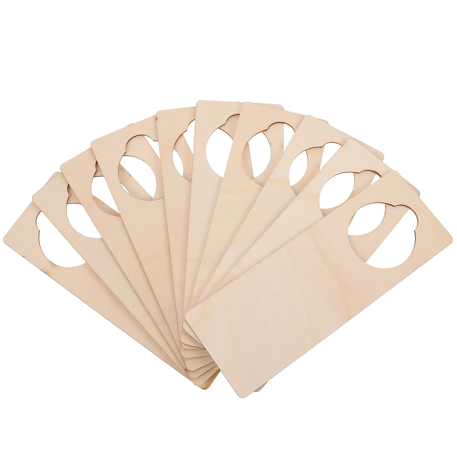 

10Pcs Wooden Door Knob Cutout Office Door Hanger Unfinished Door Knob Hanger Natural Wood Door Sign Blank Wood Door Knob Hangers