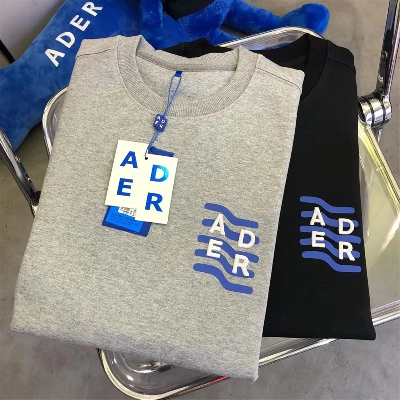 

ADER ERROR Sweatshirt Men's Women's 2021SS Water Ripple Letter Crew Neck Sweatshirt