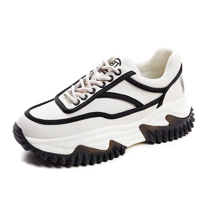 Кроссовки женские на массивной платформе повседневная теннисная корзина в стиле