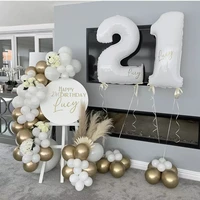 giant 42inch white number foil balloons large digit helium balloons wedding decorations birthday party supplies baby shower