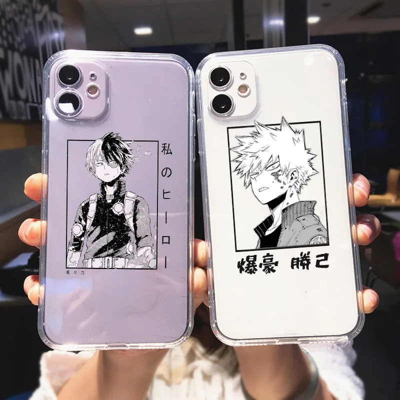 

Phone Cases for IPhone 14 13 12 Pro Mini 7 8 Plus Silicone Coque for IPhone 11 Pro X XS MAX XR My Hero Academia Midoriya Cover