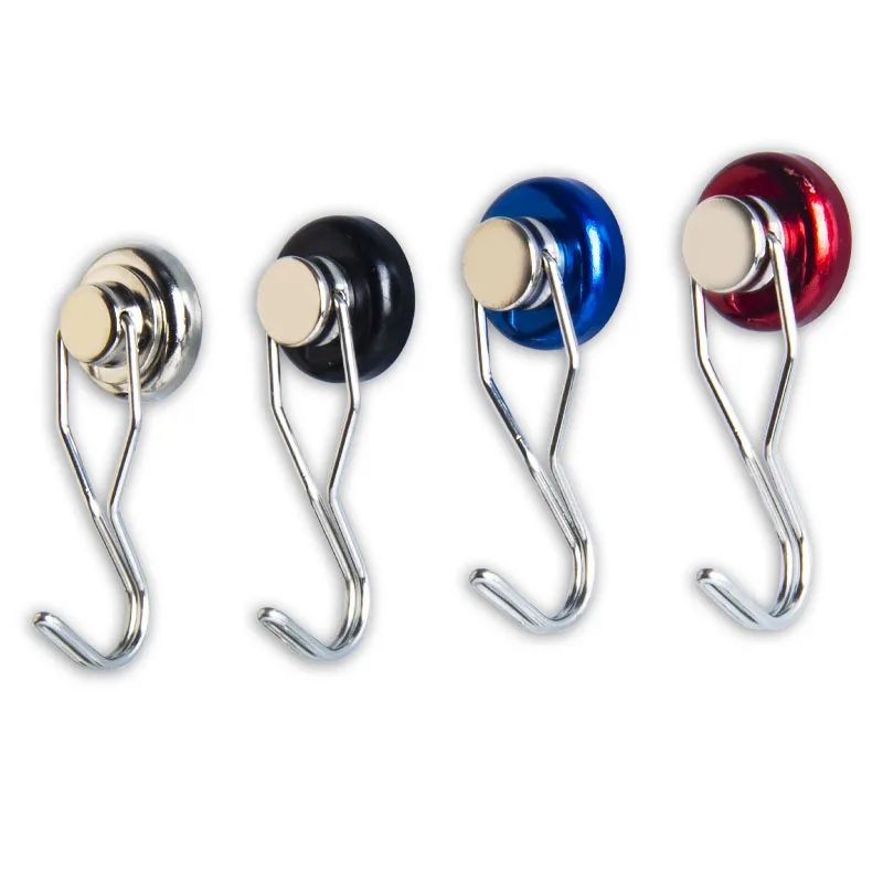 

I-MAGNET 2PCS Swivel Swing Powerful Neodymium Magnet Magnetic Hook for Indoor Outdoor Hanging Refrigerator Home Wall Hold Hooks