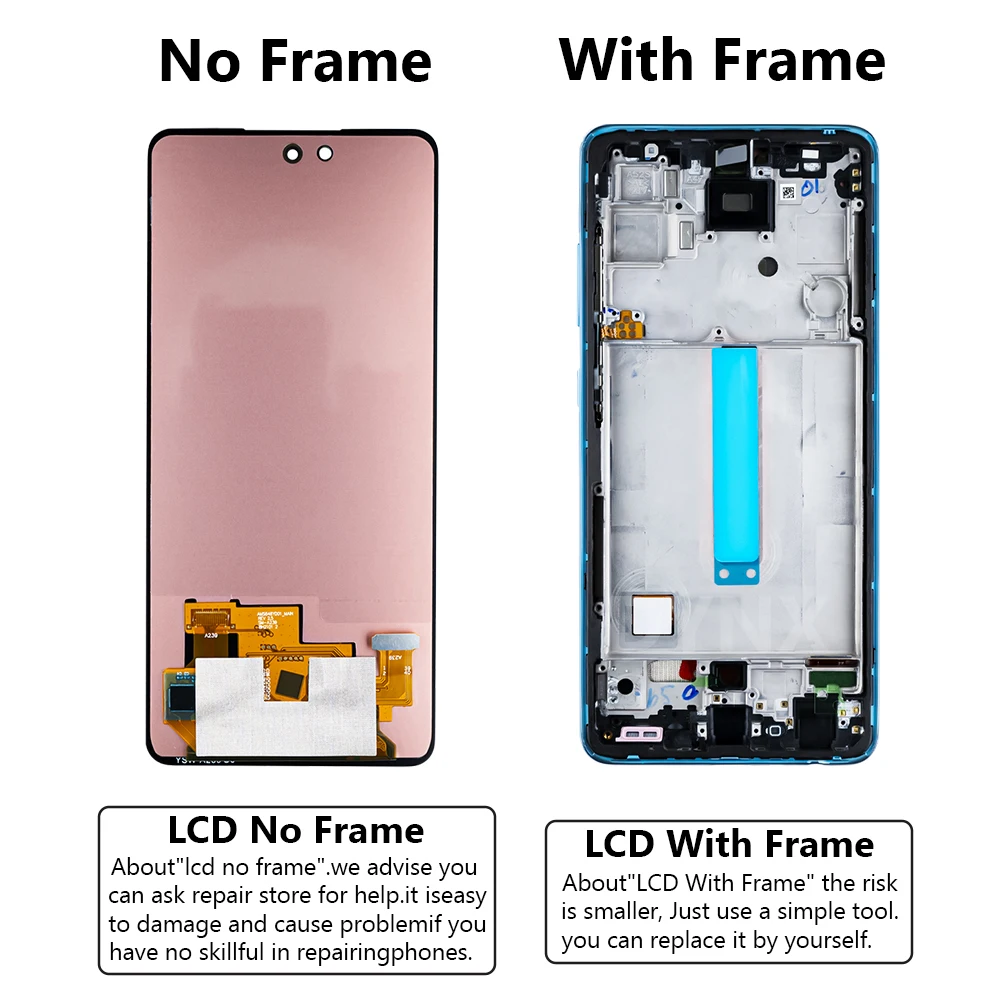 Samsung Galaxy A52 4g Sm-a525f A525f/ds Жк-дисплей С Рамкой — Высококачественная Емкостная Замена