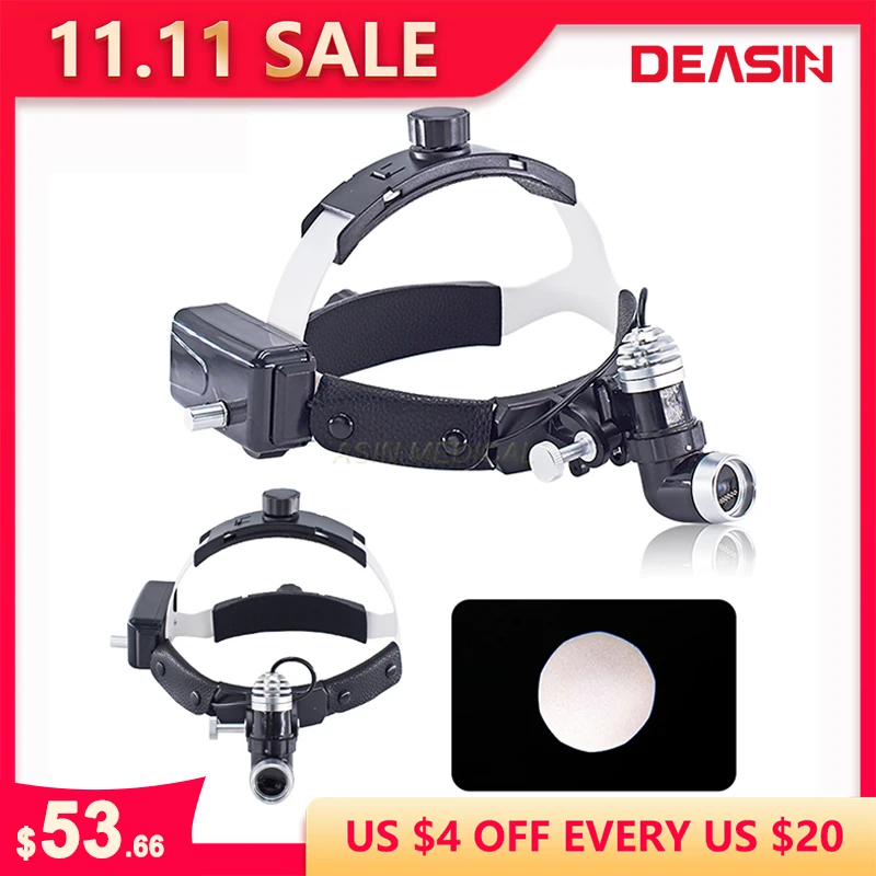 

Dental ENT LED 5W Head Light Lamp For Binocular Loupes Brightness Spot Ajustable Dentisit Surgical Headlight Lab Equipment
