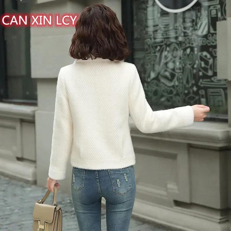 Женское бархатное пальто из искусственной норки Женская куртка корейское