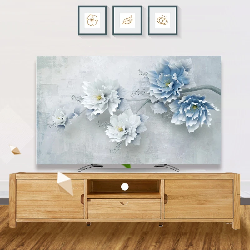 

На заказ 32 " - 85" дюймов декоративная крышка капюшона для экрана LCD TV PC Цветочные птицы сливы Bossom одуванчик