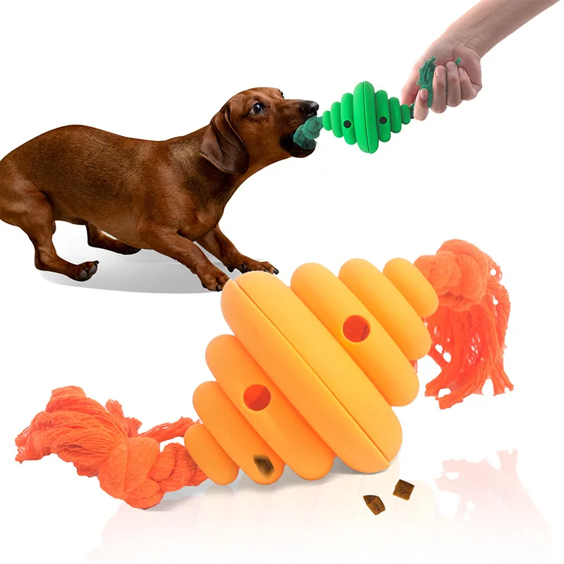 

Pet Dog Gnawing Tug-of-war Toy Ball Interactive Choking Resistant Bite Slow Food Slow Food Leakage Ball Interactive Dog Toys