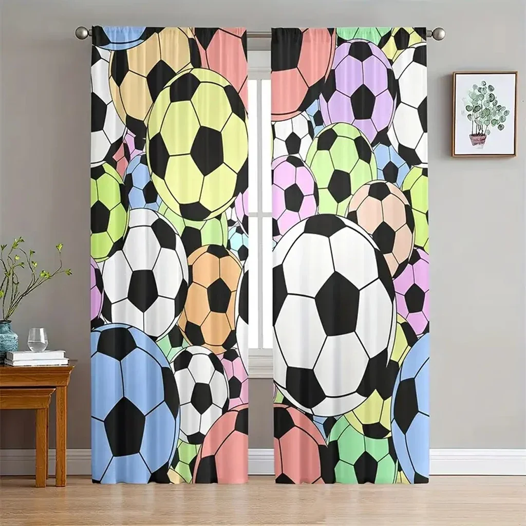 Тонкая занавеска из полиэстера с 3D принтом полузатенение для детей и взрослых