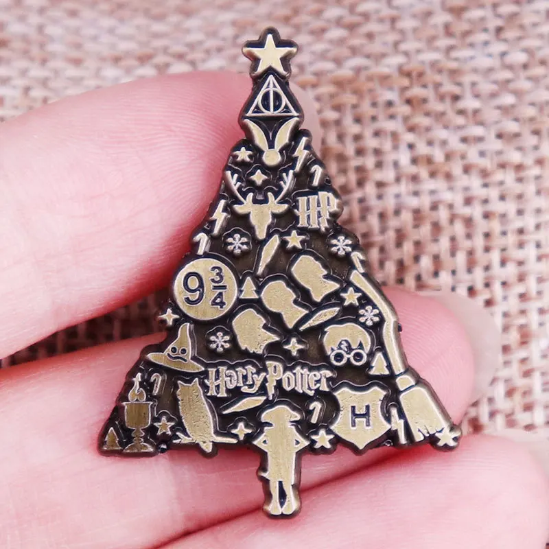 

XM-funny Magic movie elements collection brooch clothes hat pins Christmas tree accessories gifts