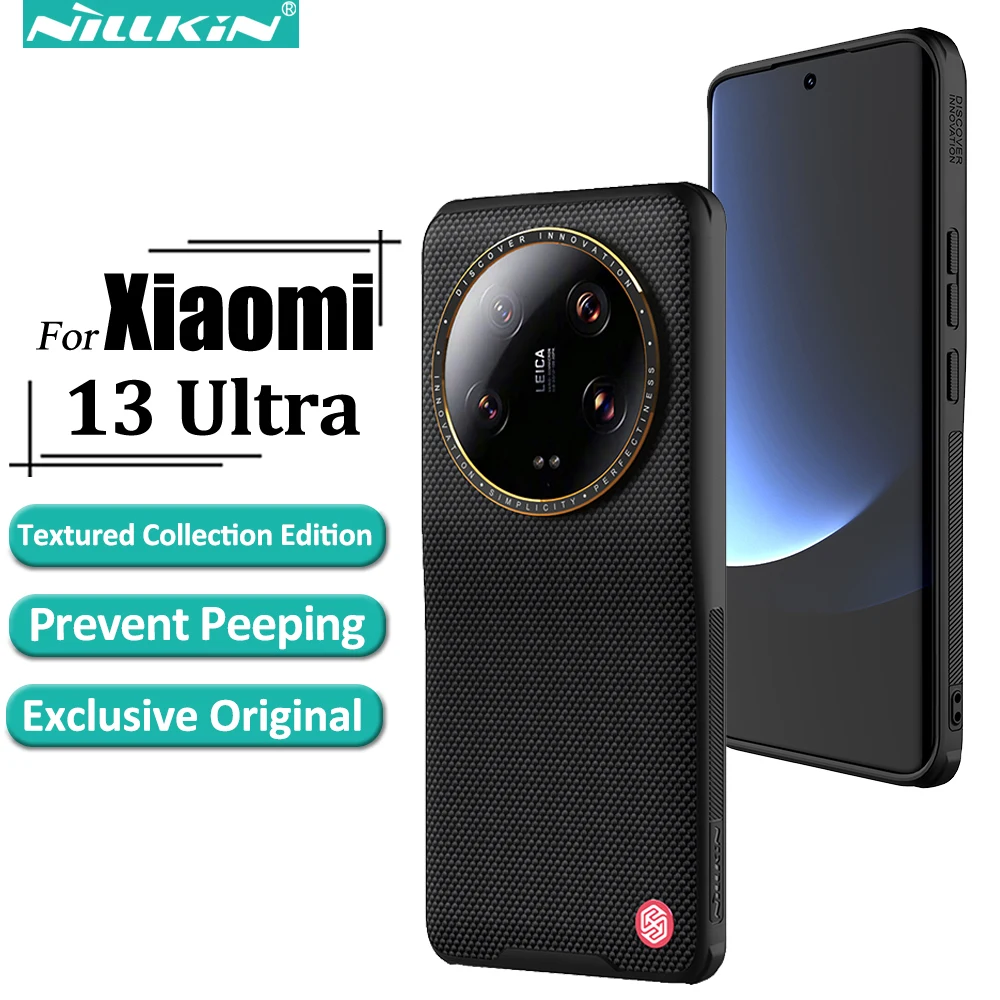 

Nillkin for Xiaomi 13 Ultra Case,Textured Collection Edition TPU+PC Upgraded Metal Picture Frame Protection Design Back Cover