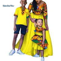 african clothes print long dresses for women mom and daughter dress son shirt and pants sets african family clothing wyq183