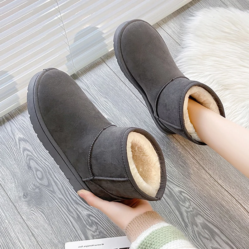 

Shoes White Mid-Calf Boots Clogs Platform Winter Footwear Australia Round Toe Boots-Women Low Mid Calf 2022 Med Snow Ladies