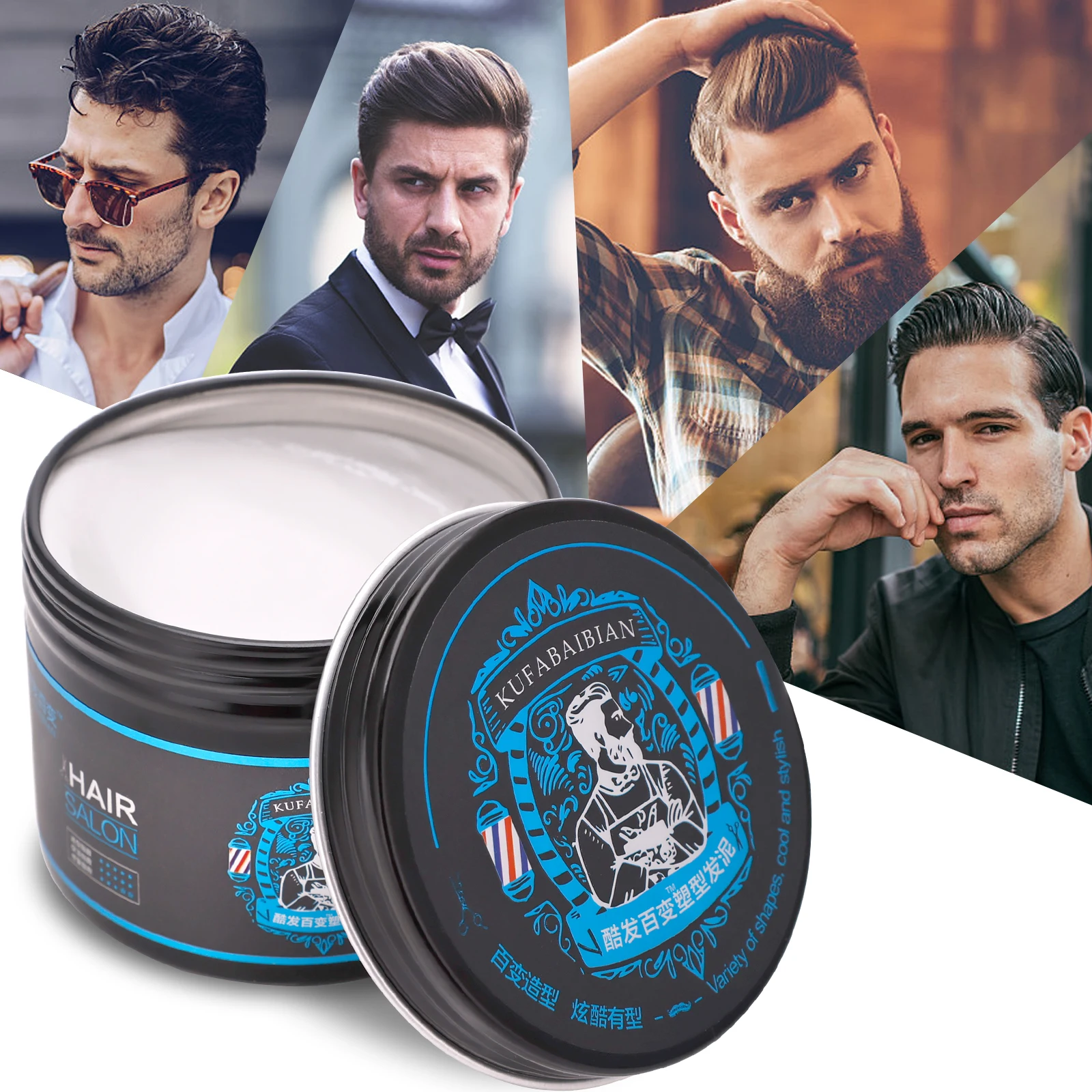 

Hair Clay High Hold Low Shine Hair Wax Natural Look For Man Make Fashion Cool Hair Style 100g Best Styling Strong Hold Daily Use