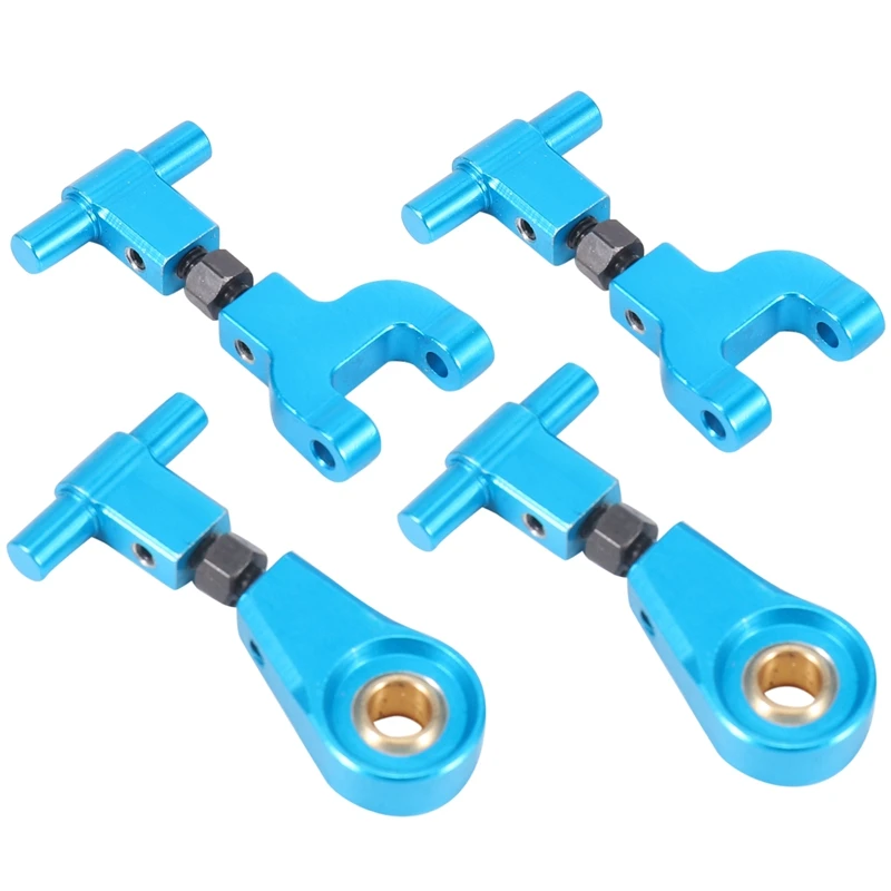 

2 Pairs Aluminum Alloy Adjustable Front Upper Suspension Arms And Rear Upper Swing Arms For Tamiya TT02 Upgrade