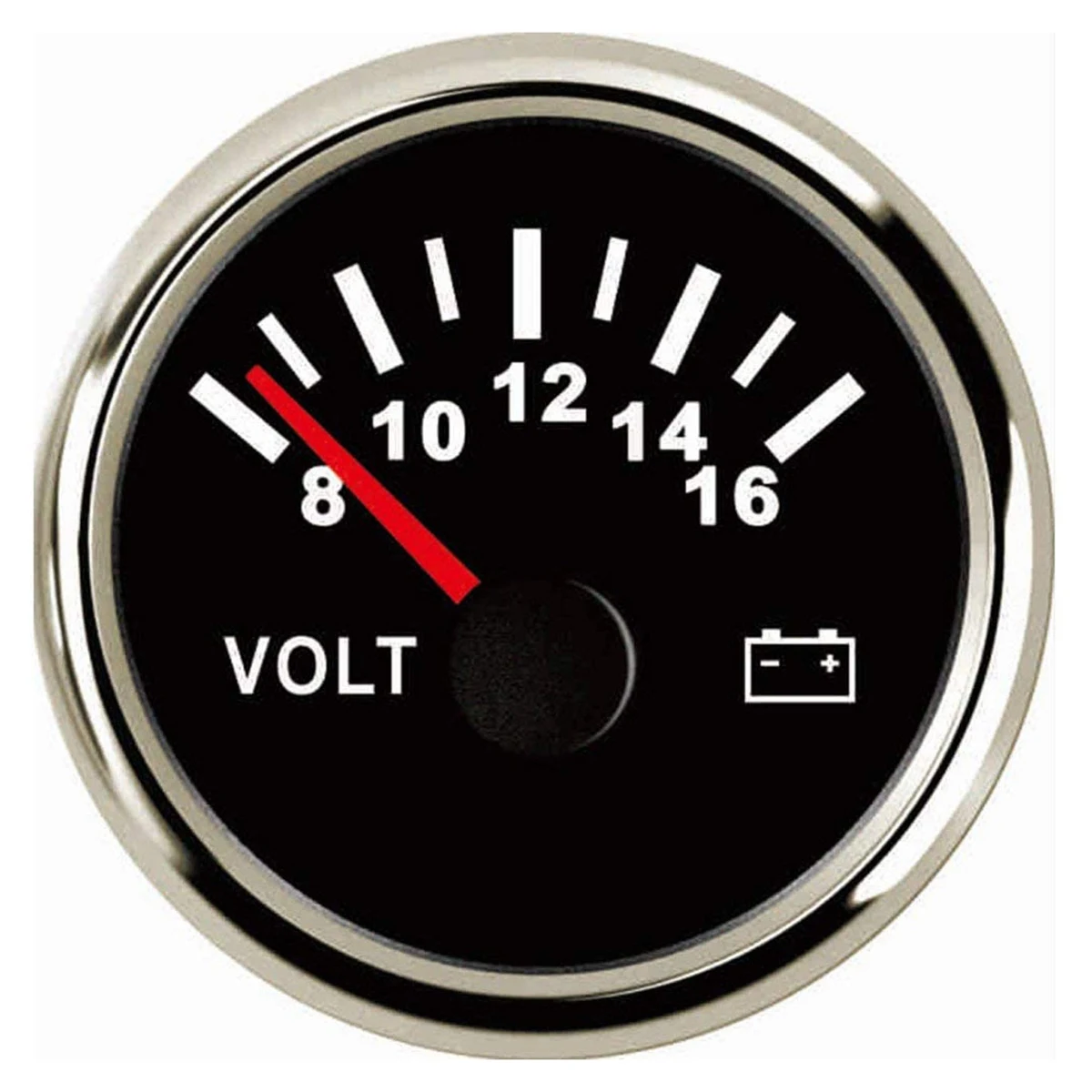 

52mm Universal Digital Voltmeter Gauge Volt Meter 8-16V for Boat Yacht Auto Motor Home Truck