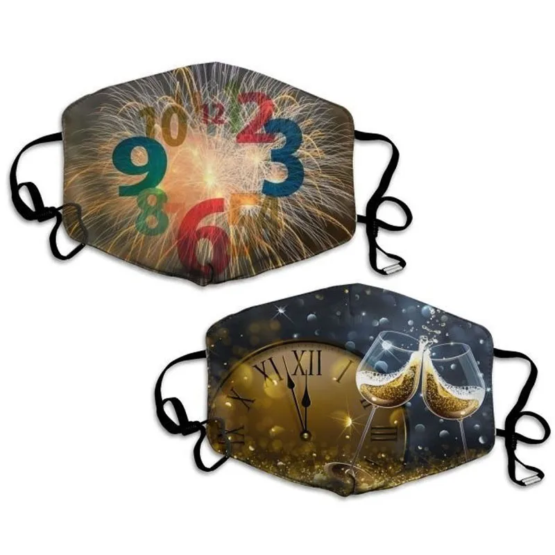 

5/2/1Pcs Alarm Clock Mask Washable Reusable Mask For Face Women Halloween Cosplay Mask