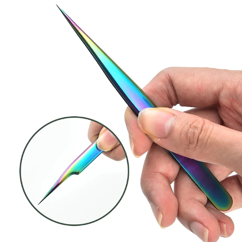 

Eyelash Extension Clip Eyelash Grafting Clip Nail Rhinestone Pulling Tweezers Grafting Curved Straight Makeup Tweezers Nail