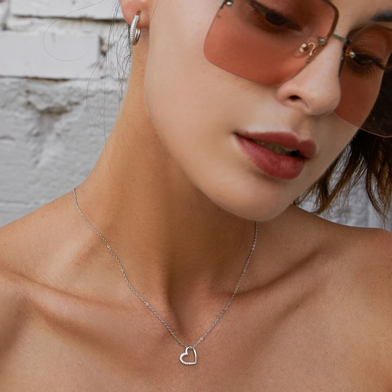 Женское Ожерелье-цепочка bamoer из настоящего стерлингового серебра 925 пробы в