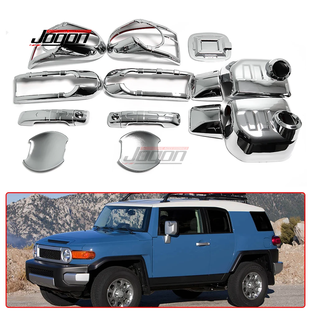 

Silver Color Car Exterior Rear Mirror Door Handle Bowl Front And Rear Fog Light Cover Trim For Toyota FJ Cruiser XJ10 2006-2022