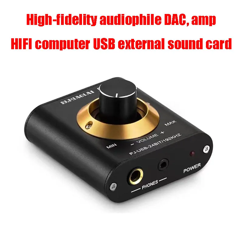 

Fever Headphone Amplifier Computer External USB Sound Card HiFi Fever Decoder DAC CM6642 Lossless Decoding 24Bit/192kHz Amp