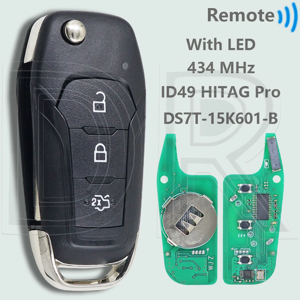 

DR DS7T-15K601-B ID49 чип HITAG PRO 434 МГц автомобильный дистанционный брелок для Ford F-150 Ranger Galaxy S-Max KA + Mondeo V