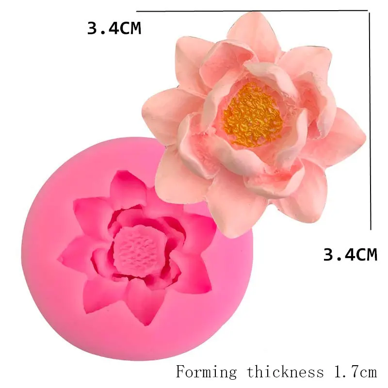 

DIY Small Lotus Shaped Silicone Mold 3D Lotus Cup Cake Mold Jelly Candy Chocolate Cake Decoration Accessories Baking Too