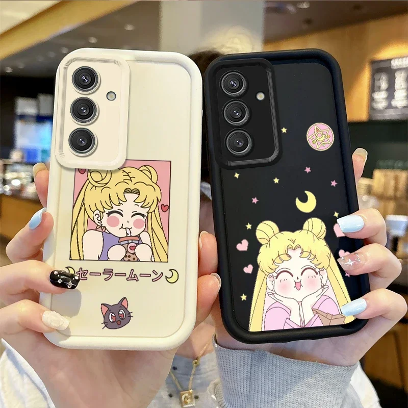 Милый чехол для телефона с изображением Сейлор Мун Samsung Galaxy A35 A34 A33 A32 5G A31 A30 A24 A23 A22