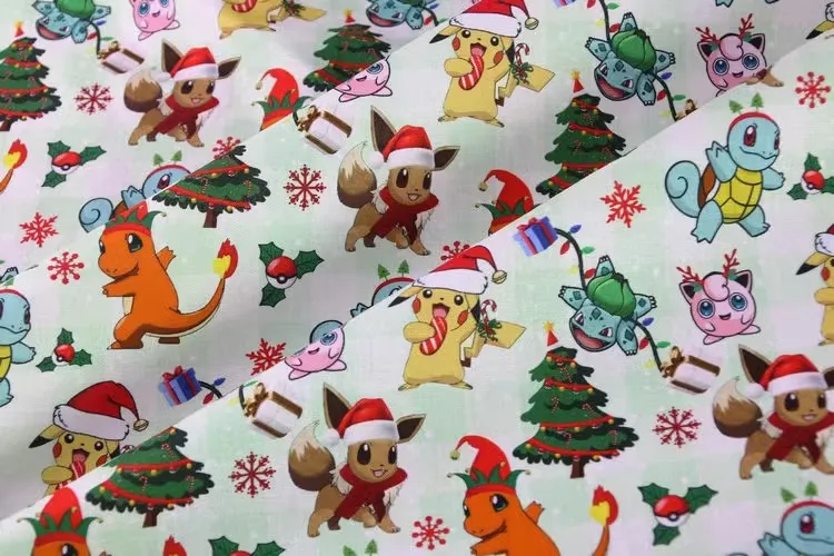 Miniso Покемон 45x140 см 100 хлопчатобумажная ткань для шитья аксессуары ручной работы