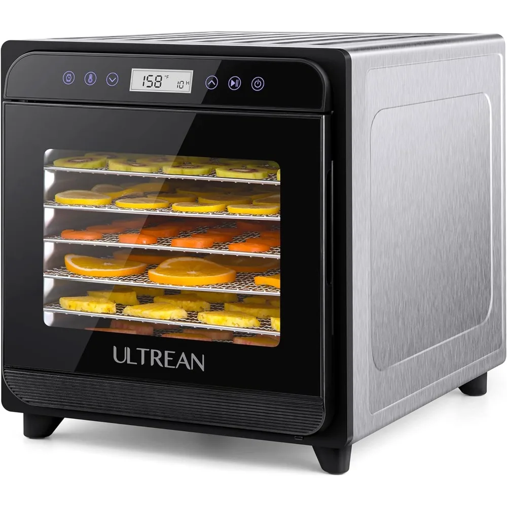 

Пищевой Дегидратор Ultrean, 8 лотков из нержавеющей стали, большой Дегидратор, 600 Вт, пищевая сушилка для джерки, фруктов, овощей, мяса