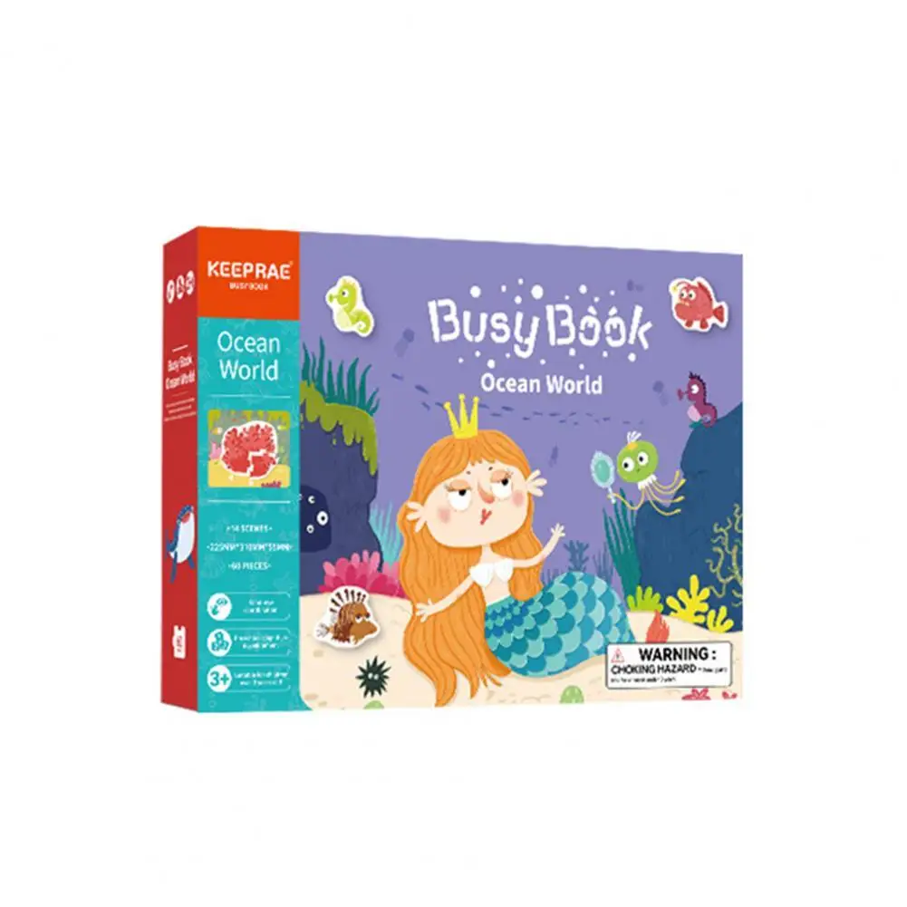 

Early education advanced puzzle No Odor Self Assembly Double-sided Plant No Harm Busy Book Baby Quiet Book Amusement Tool