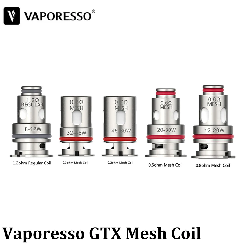 

Original Vaporesso GTX Mesh Coil 0.2/0.3/0.6/0.8/1.2ohm REGULAR 1.2ohm and RBA Coil