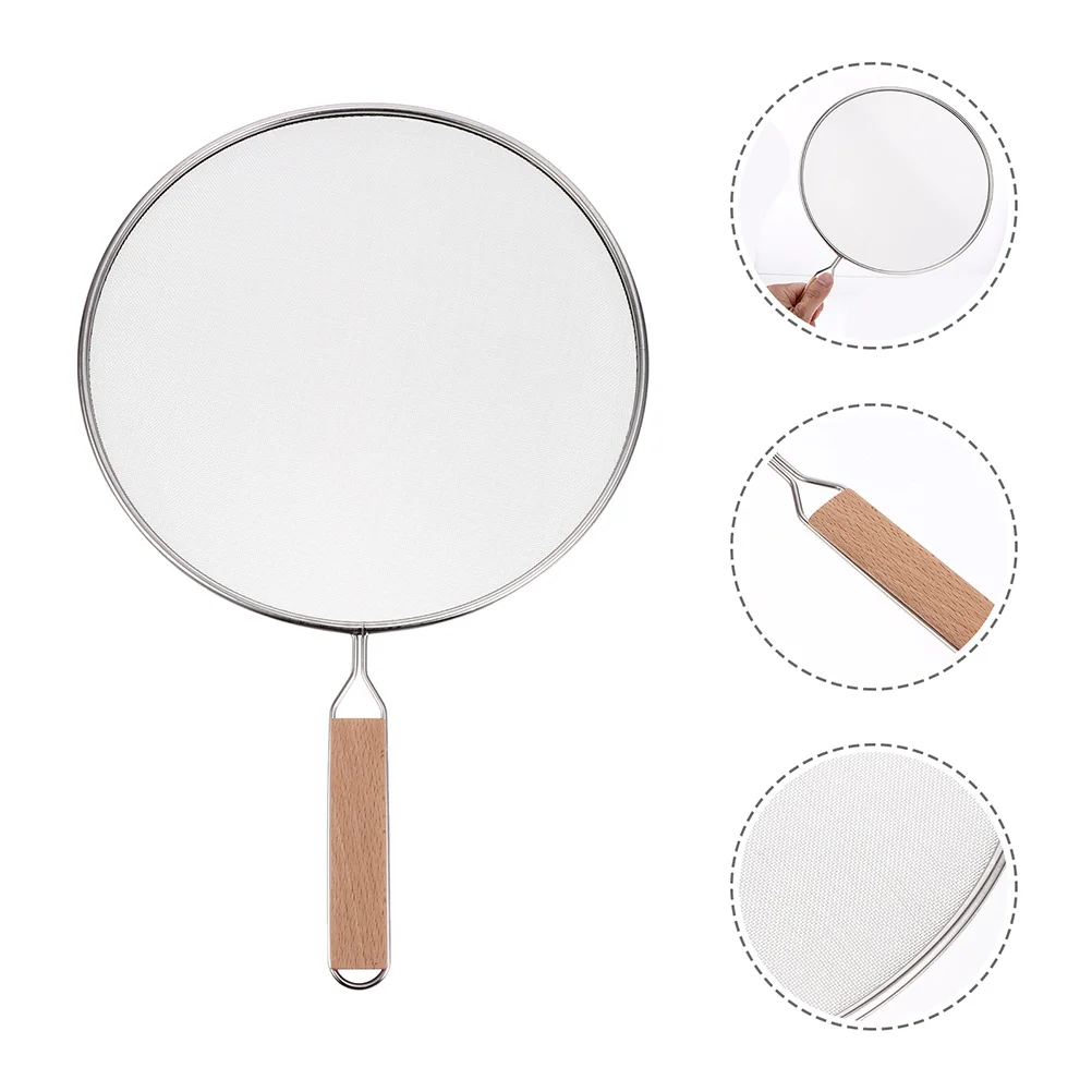 

Fat Skimmer Metal Screen Frying Pan Splatter Screen Stainless Frying Pan Oil Cover Sieve Oil Guard Pan Oil Splatter Screen