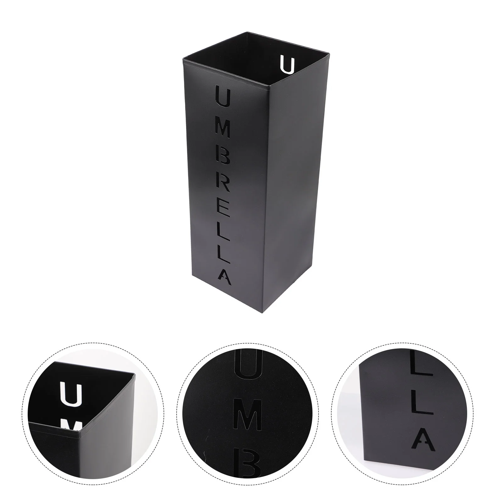 

Metal Umbrella Stand Rack Square Umbrella Holder Bin Bucket Free Standing Cane Walking Sticks Holder Golf Clubs Organizer