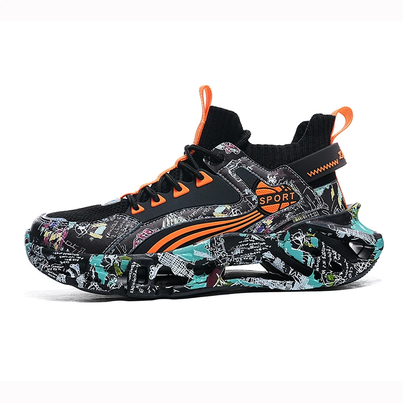 

Модные стильные спортивные мужские кроссовки на массивной амортизирующей резиновой платформе, кроссовки для бега, дышащие мужские кроссов...