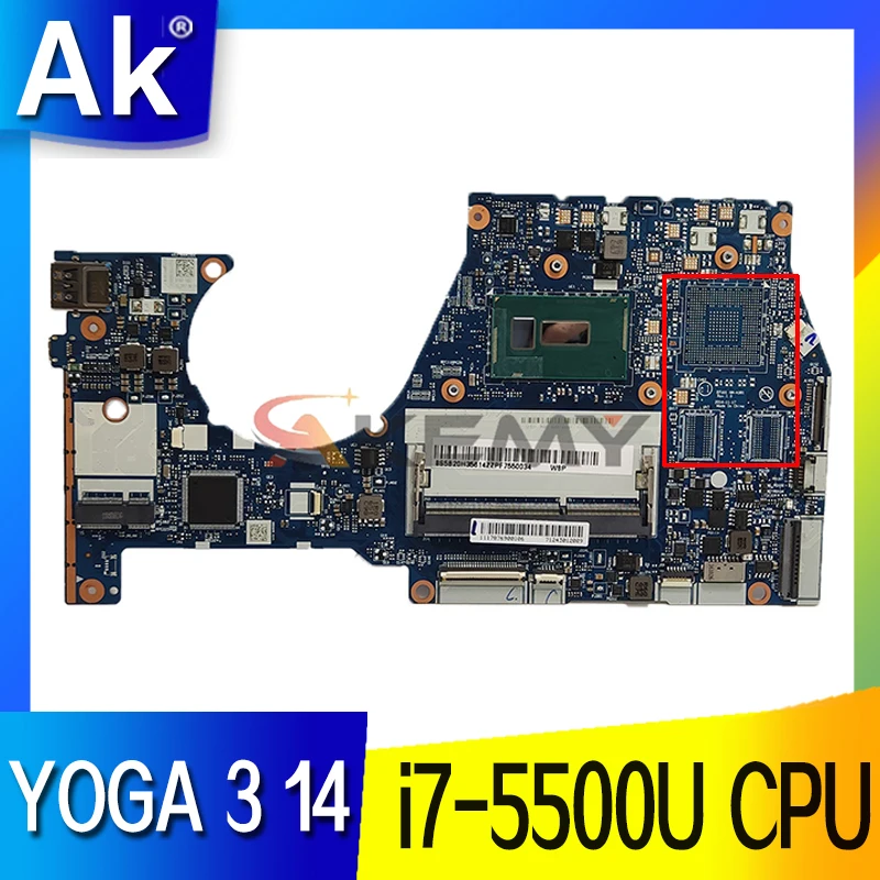 NM-A381 для Lenovo YOGA 3 14 YOGA3 материнская плата ноутбука i7 5500U DDR3 100% протестированная