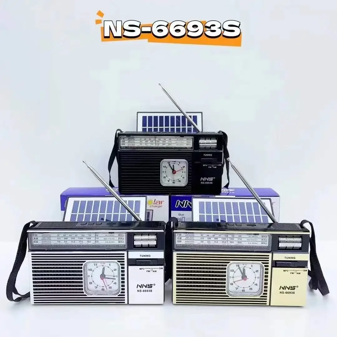 NNS NS-6693S FM AM SW перезаряжаемая радио беспроводной зубчатый динамик с USB SD TF Mp3-плеер
