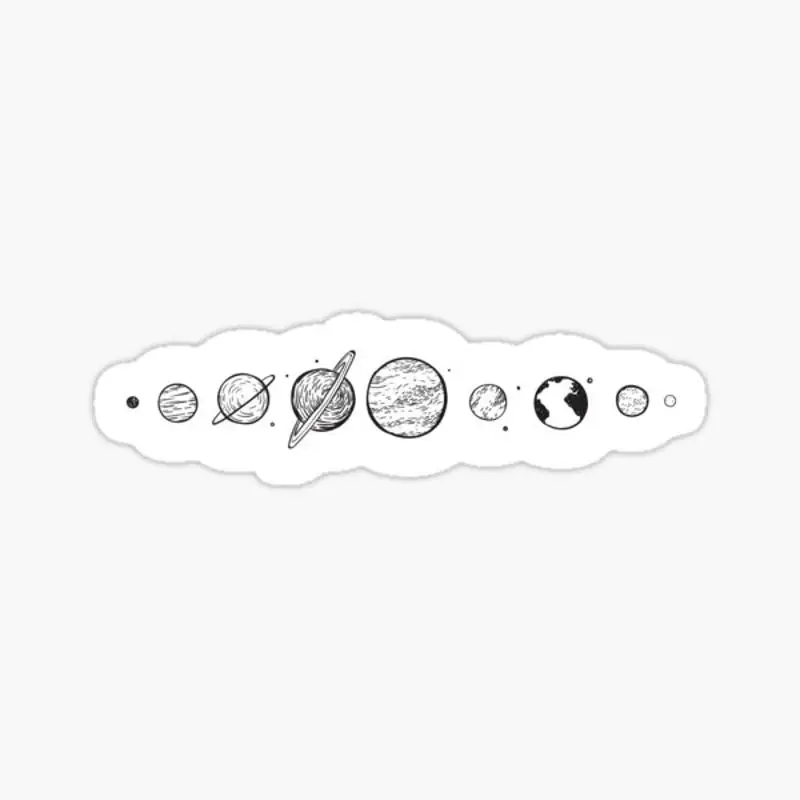 

Planet and Solar System Stickers Sticker for Laptop Decor Bedroom Car Cute Cartoon Art Fashionable Public Suitcase