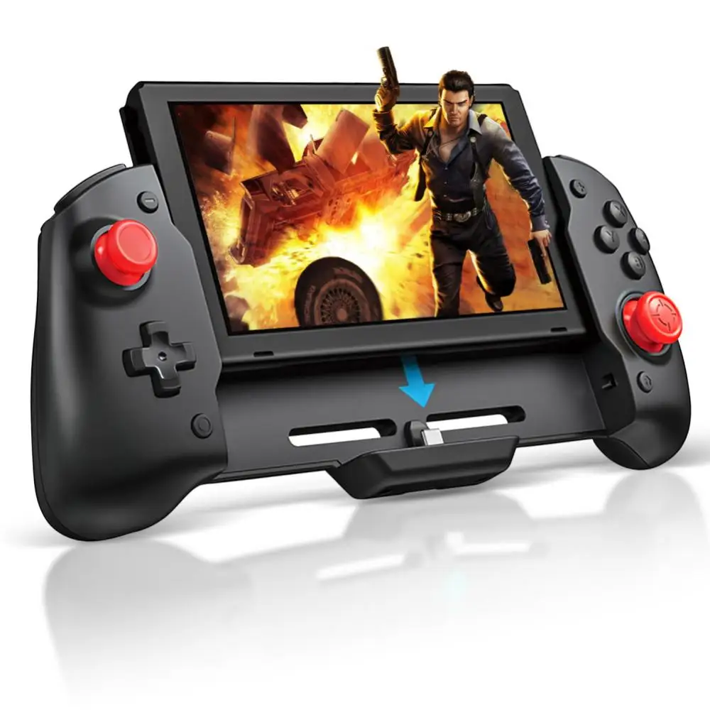 

Wireless Game Controller For Switch Handheld Mode Ergonomic Grips Joypad Shake Caps Gamepad Motion Control Dual Shock