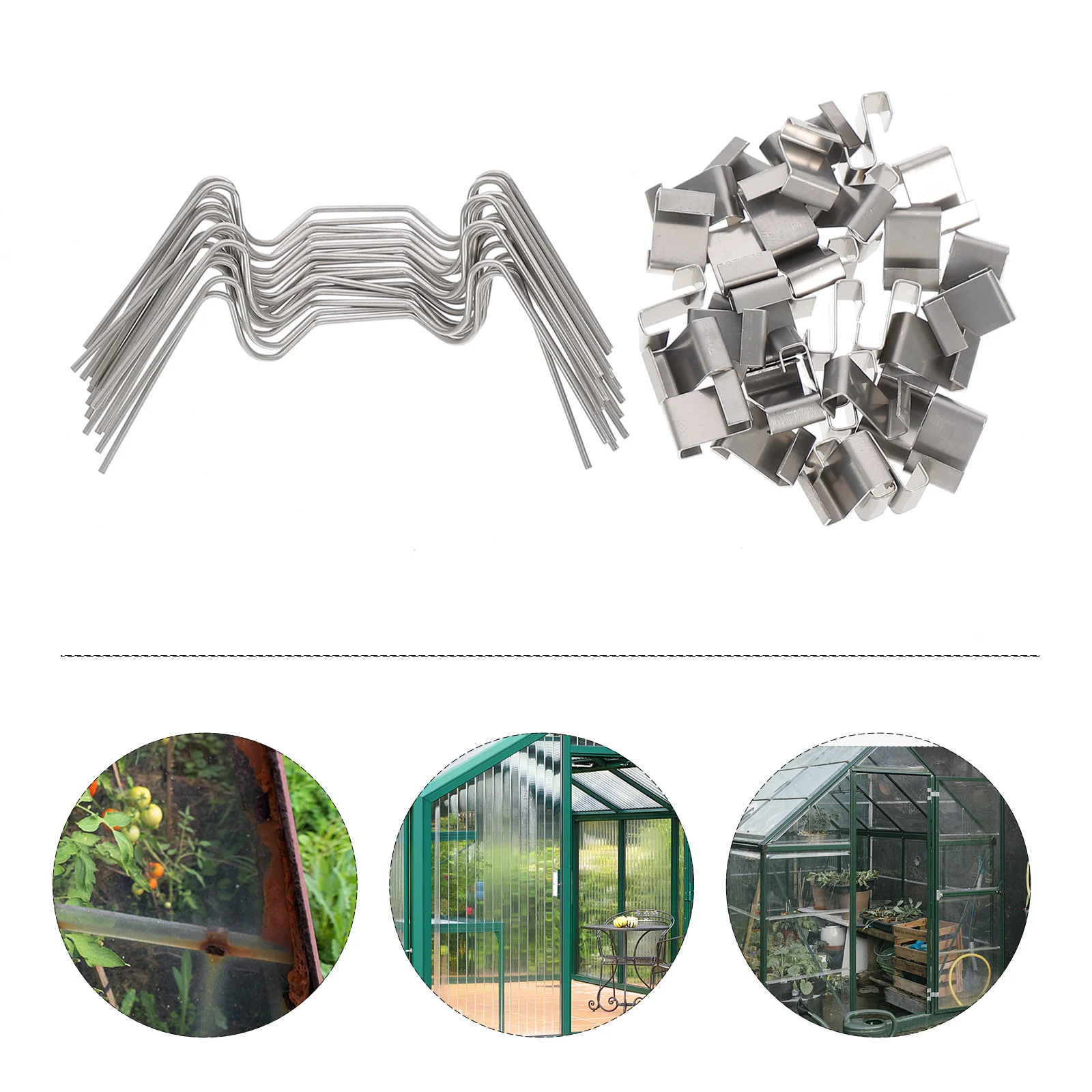 

Greenhouse Glass Clamps Z Overlap Clip W Wire Type Glazing Stainless Pane Fixing